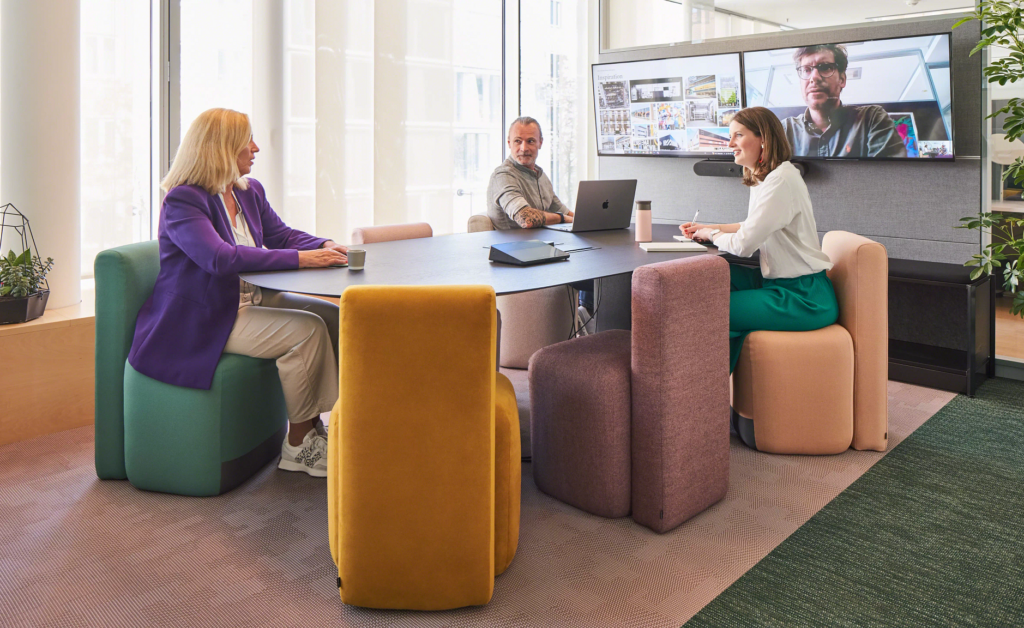 fluffy chair collaboration room