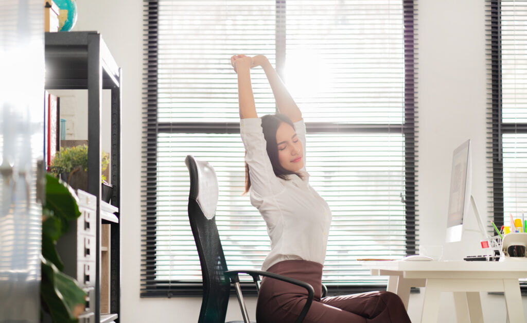 active stretching in an office