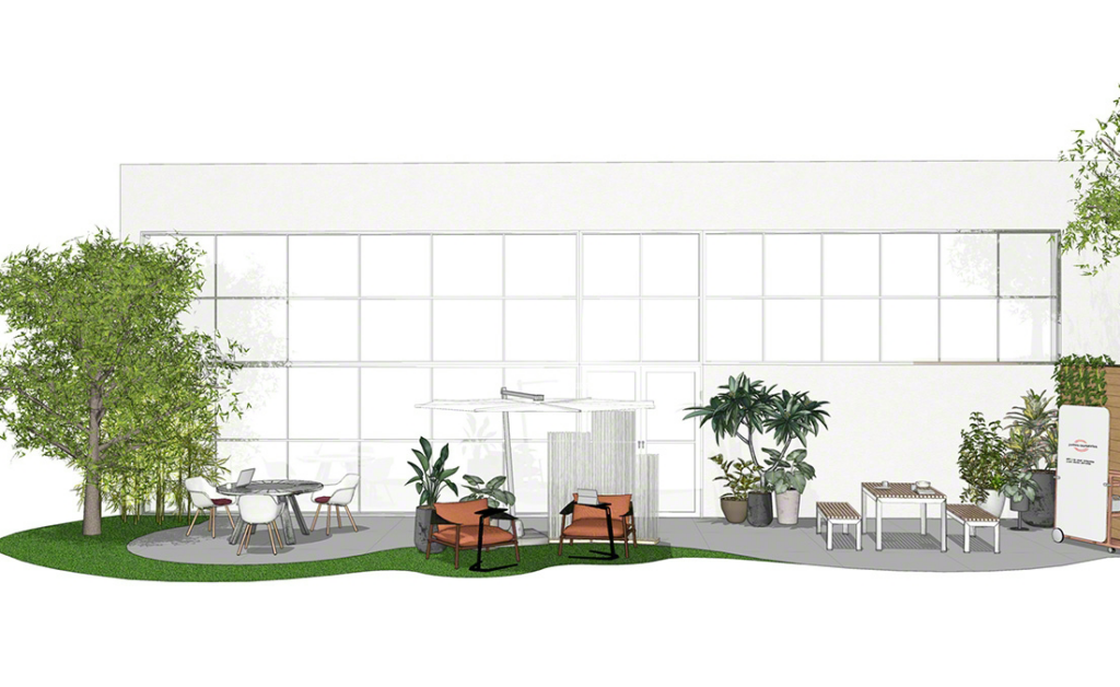 steelcase rendering outdoor space