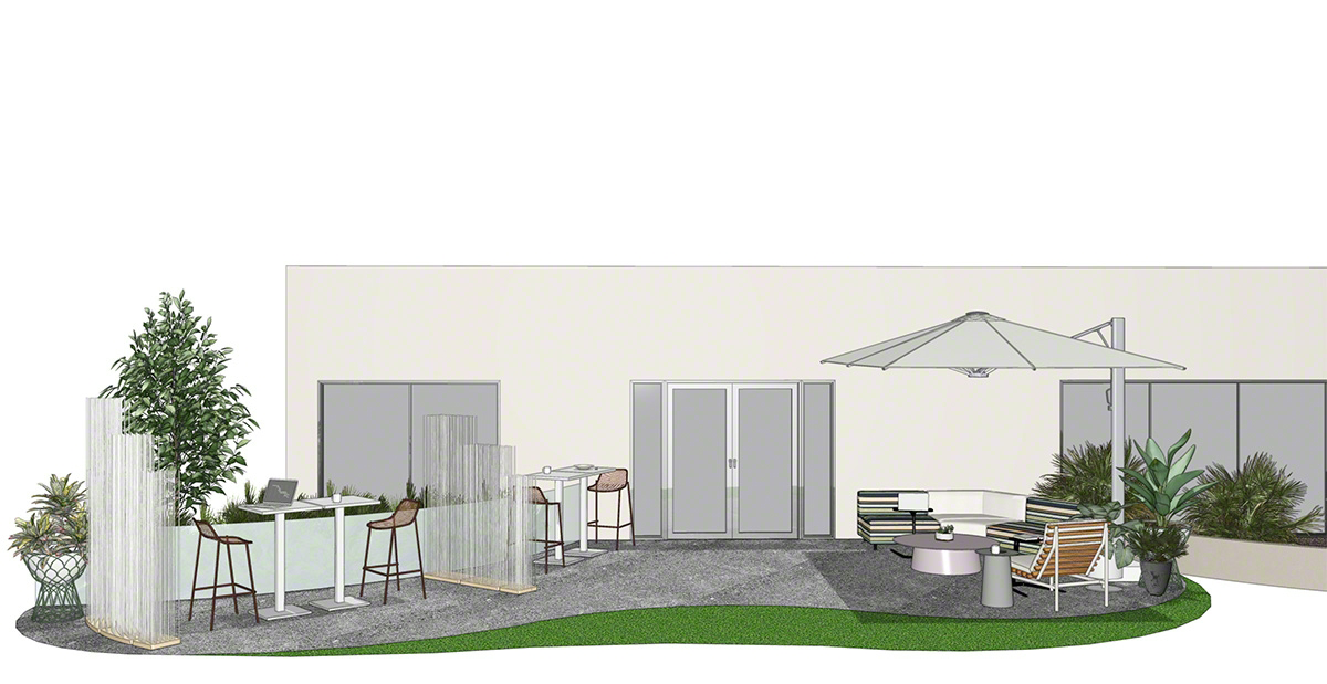 steelcase rendering outdoor space