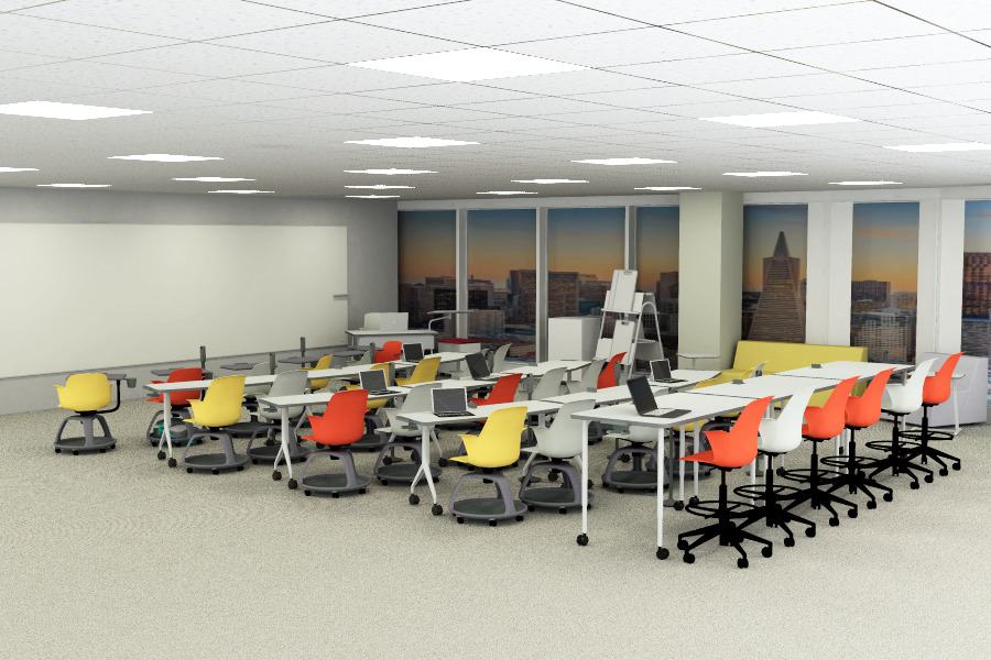 steelcase rendering training room