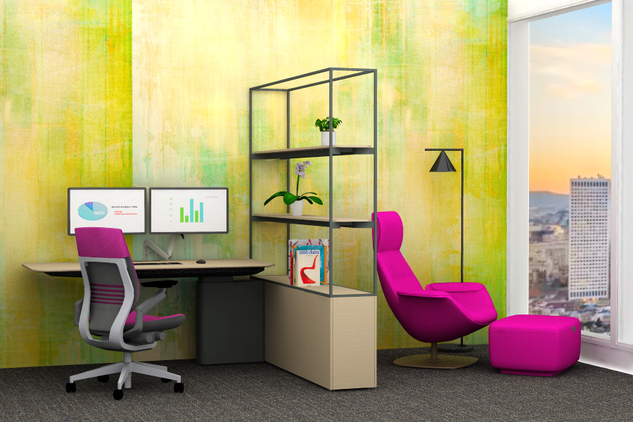 steelcase rendering of private office with macinac