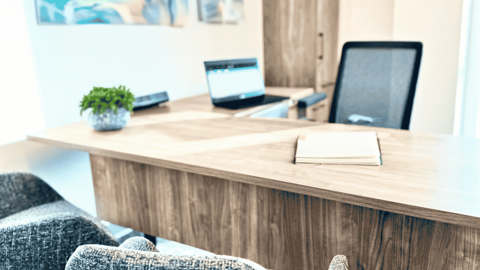 Height Adjustable Desk in Private Office