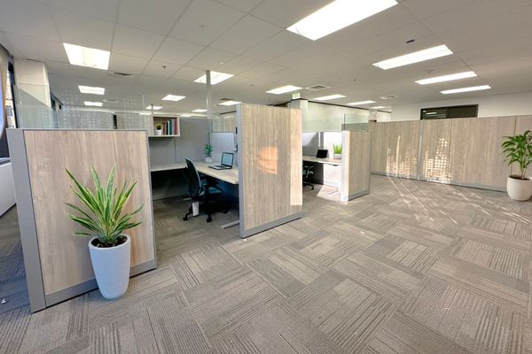 Open office area with Flex Frames for privacy and area separation, Idaho Department of Commerce, Boise, Idaho
